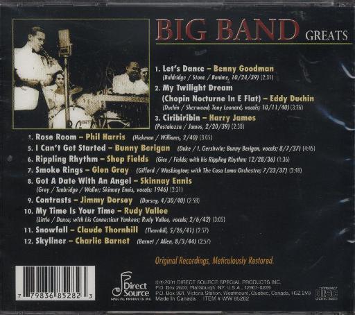 Various Artists - Big Band Greats - Click Image to Close